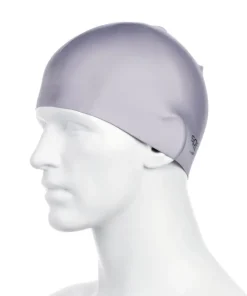 Speedo Plain Moulded Silicone Cap Chrome