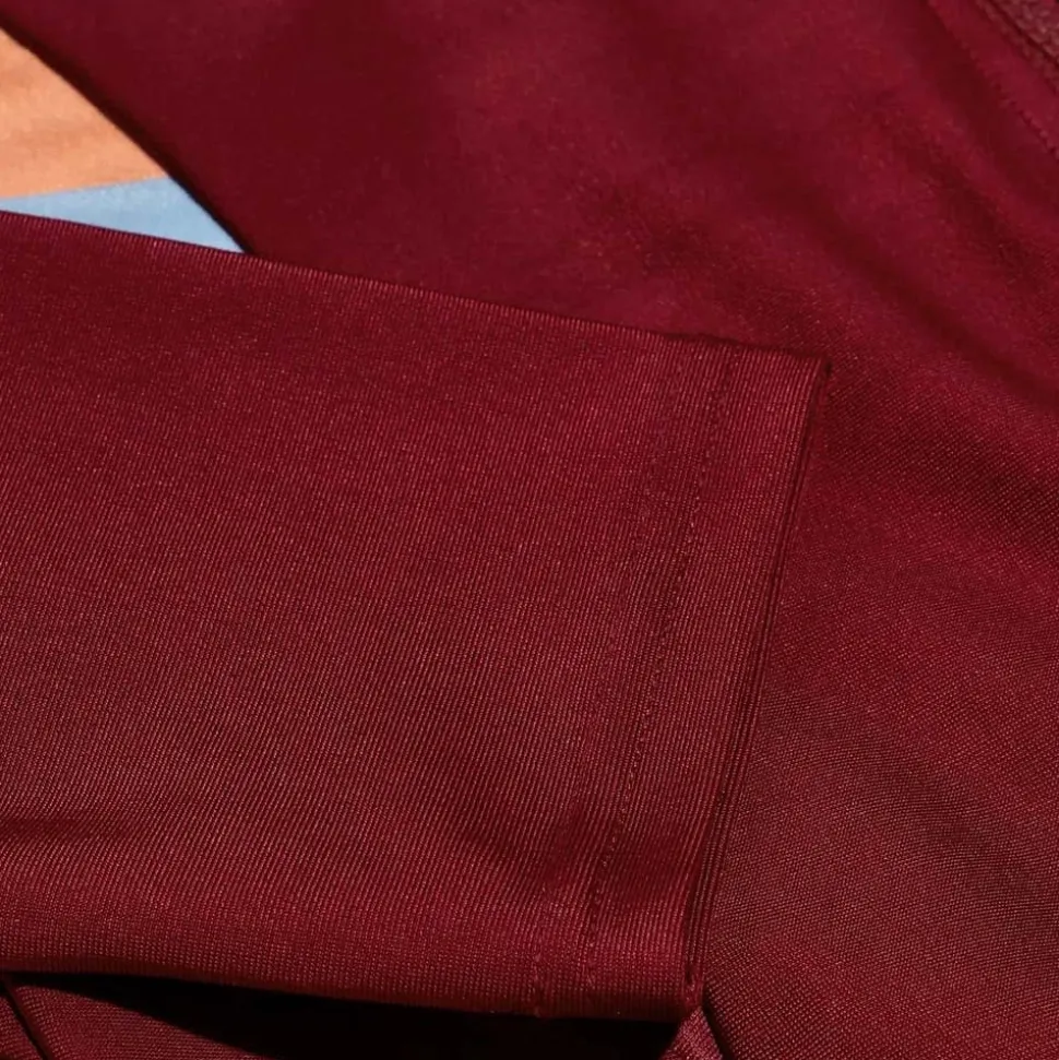 Speedo Women's Long Sleeve Swim Suit Oxblood/Coral
