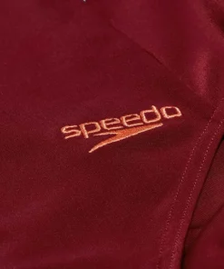 Speedo Women's Long Sleeve Swim Suit Oxblood/Coral