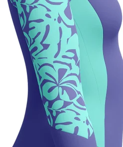 Speedo Women's Long Sleeve Swim Suit Blue