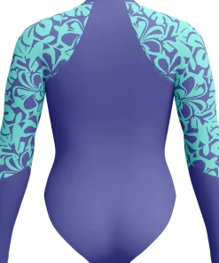 Speedo Women's Long Sleeve Swim Suit Blue