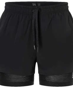 super.natural Women's Double Layer Shorts Jet Black