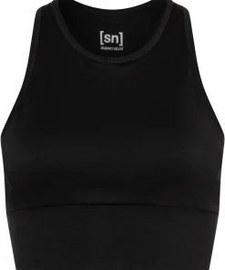 super.natural Women's Liquid Flow Top Jet Black