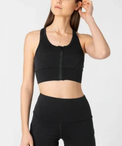 super.natural Women's Motion Zip Top Jet Black