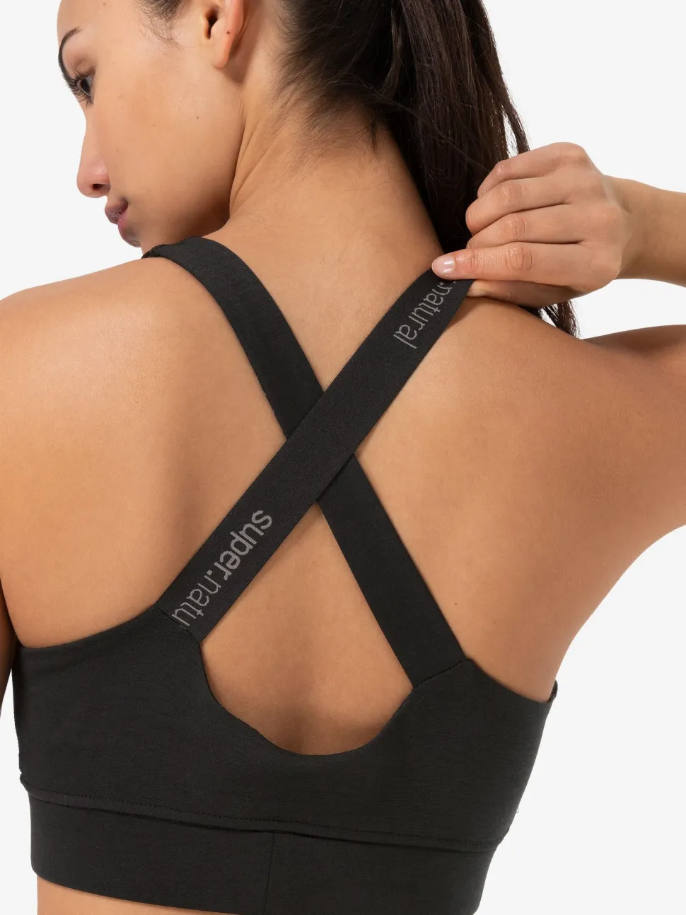 super.natural Women's Rubberrib bra Jet Black