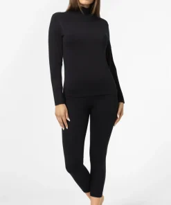 super.natural Women's Tundra175 Turtleneck Jet Black