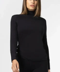 super.natural Women's Tundra175 Turtleneck Jet Black