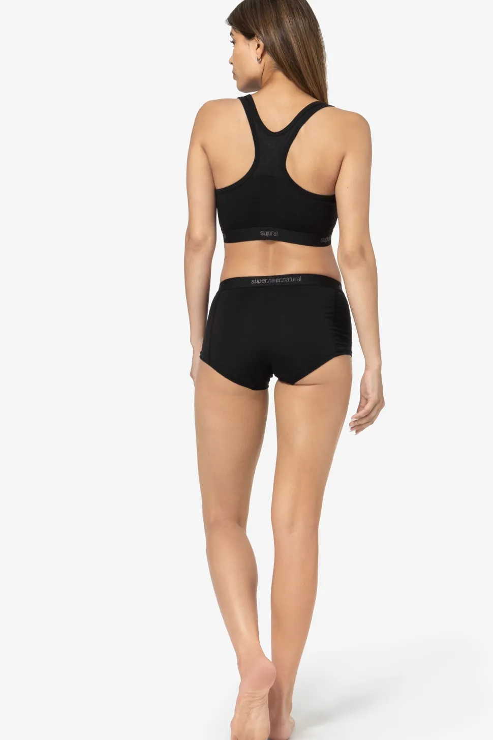 super.natural Women's Tundra220 Semplice Bra Jet Black