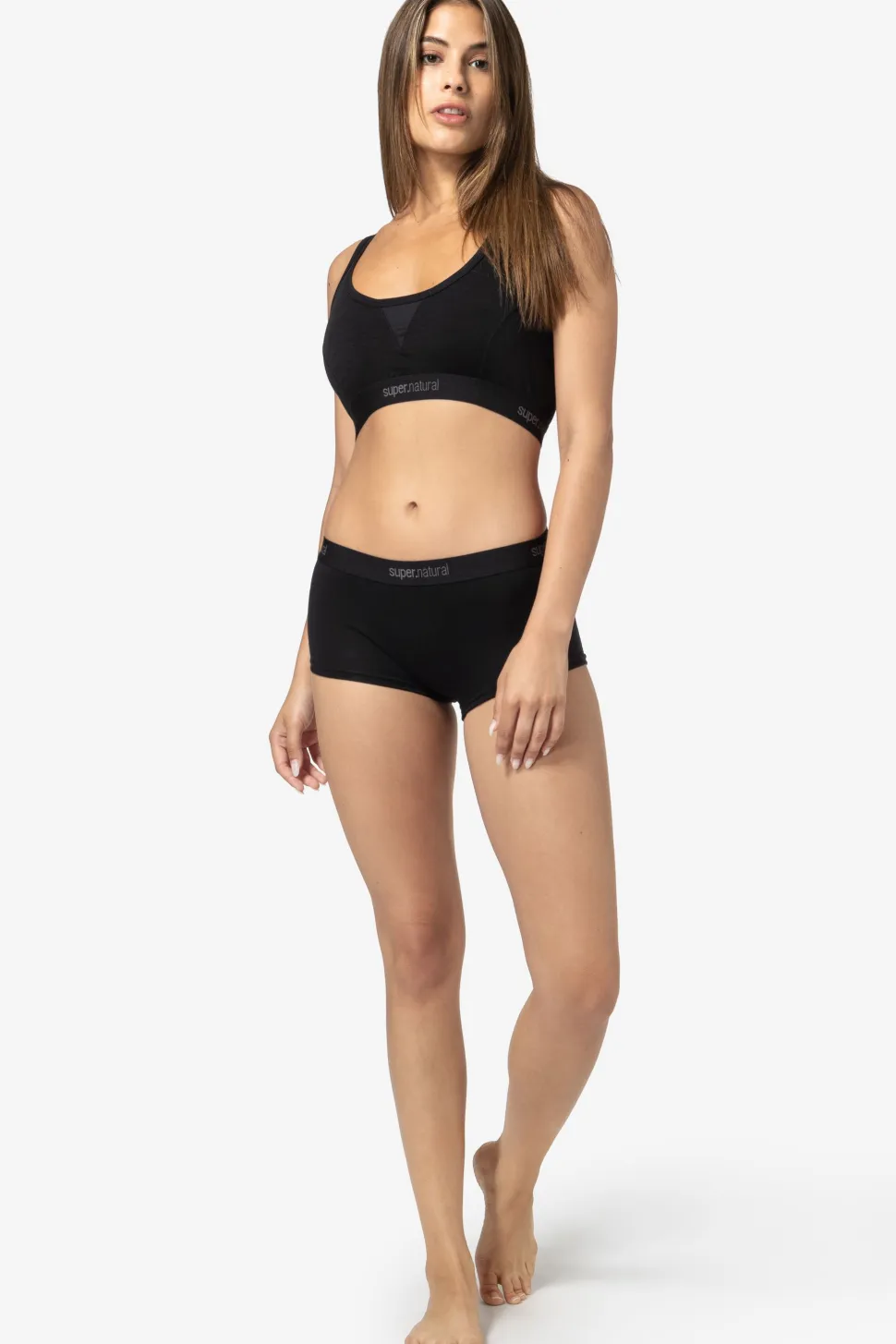 super.natural Women's Tundra220 Semplice Bra Jet Black