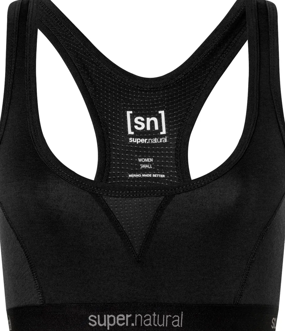 super.natural Women's Tundra220 Semplice Bra Jet Black