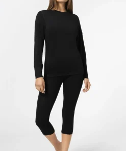 super.natural Women's Tundra175 Long Sleeve Jet Black