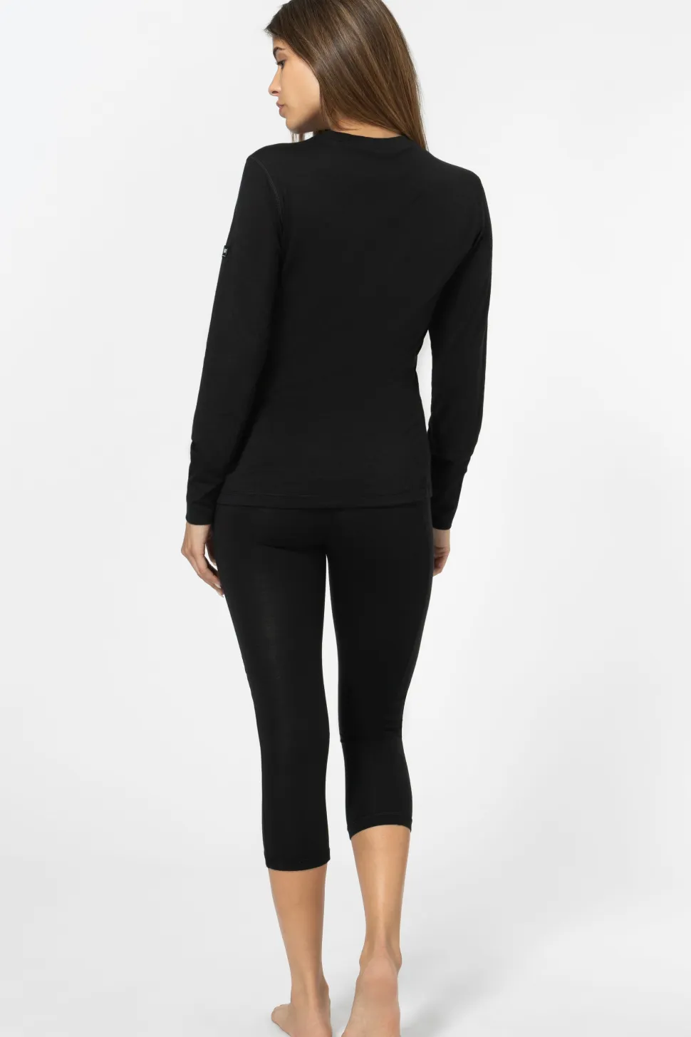 super.natural Women's Tundra175 Long Sleeve Jet Black