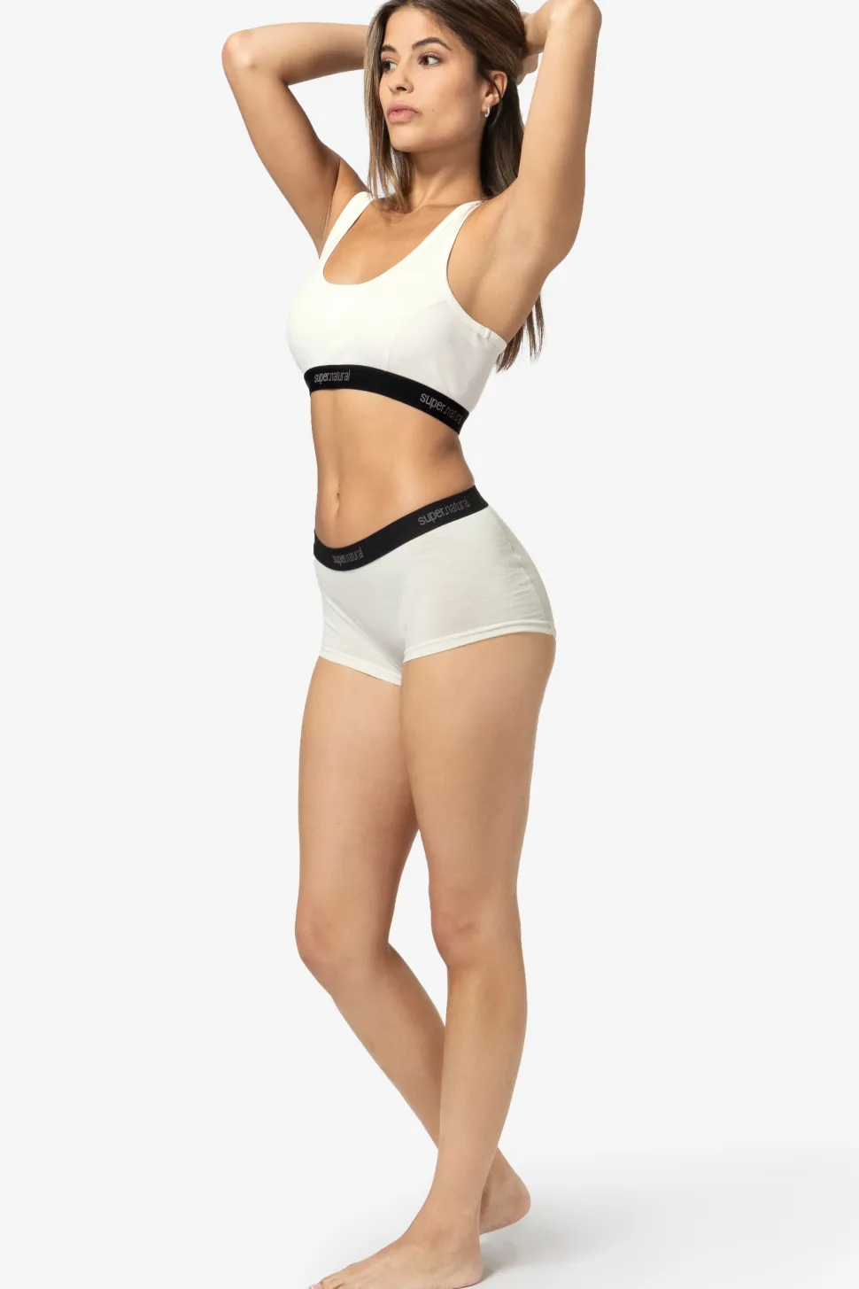super.natural Women's Tundra220 Semplice Bra Fresh White