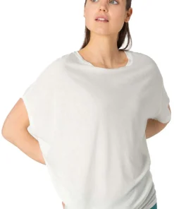 super.natural Women's Yoga Loose Tee Fresh White
