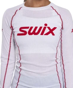 Swix Women's RaceX Classic Long Sleeve Bright White/Swix Red