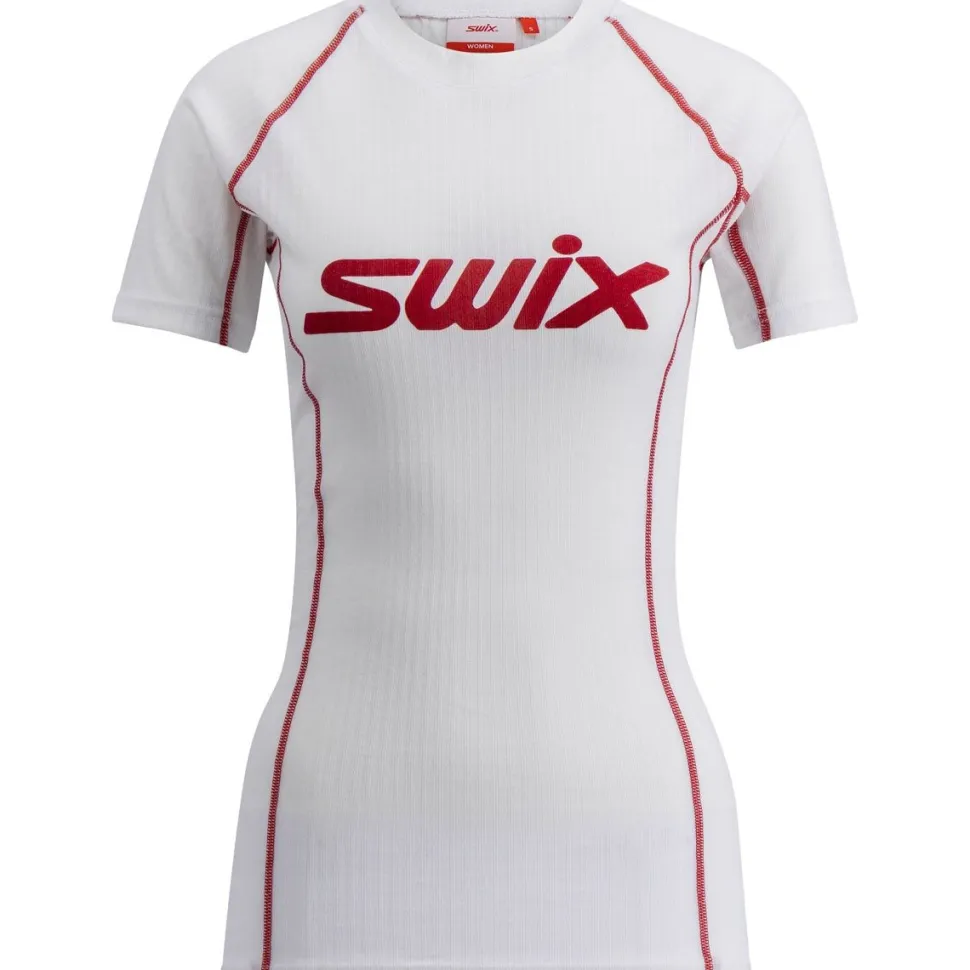 Swix Women's Racex Classic Short Sleeve Bright White/Swix Red