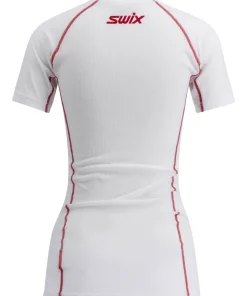 Swix Women's Racex Classic Short Sleeve Bright White/Swix Red