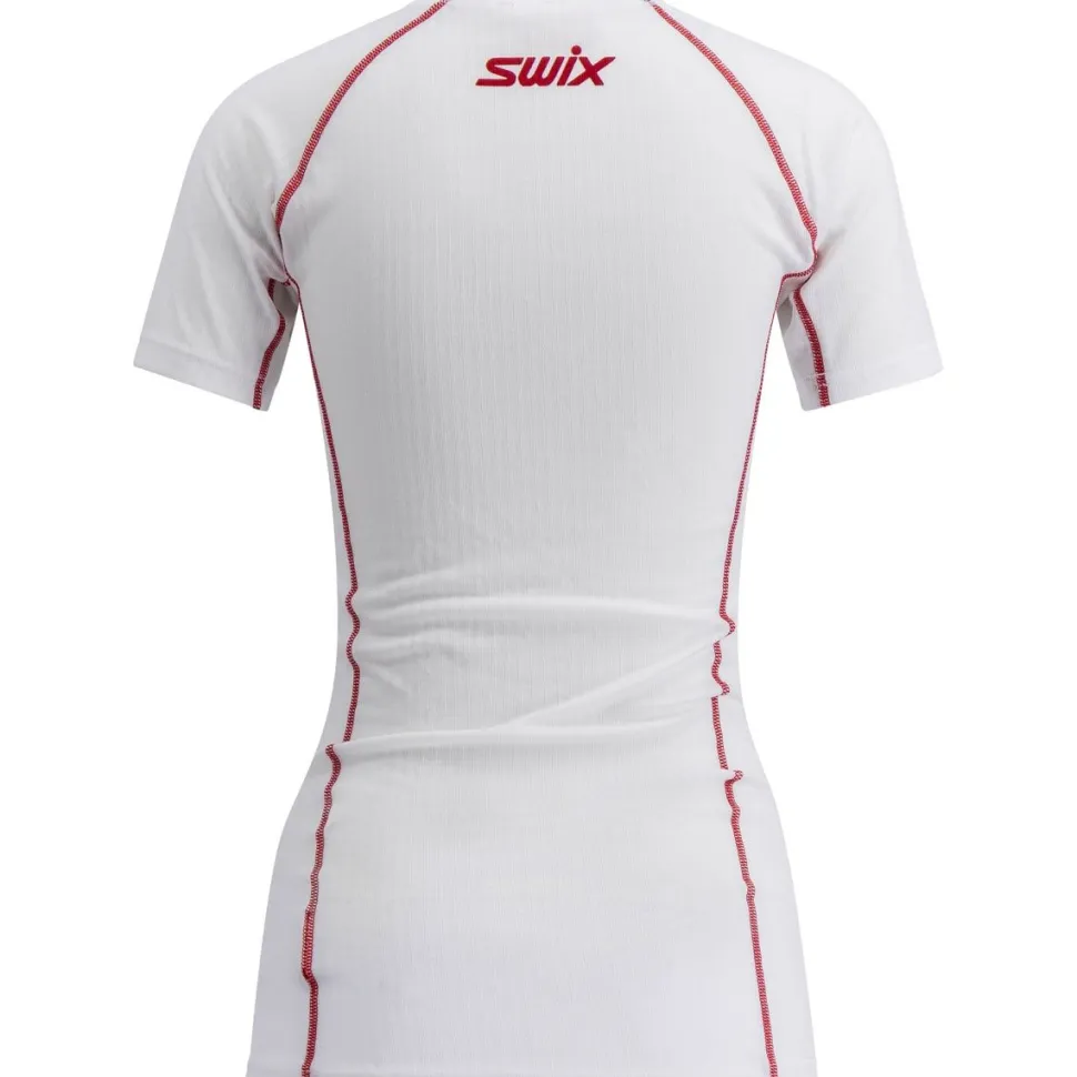 Swix Women's Racex Classic Short Sleeve Bright White/Swix Red