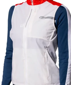 Swix Women's Roadline Wind Vest Bright White/Fiery Red