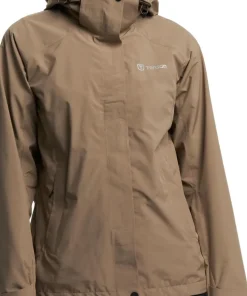 Tenson Women's Biscaya Storm Rain Jacket Brown