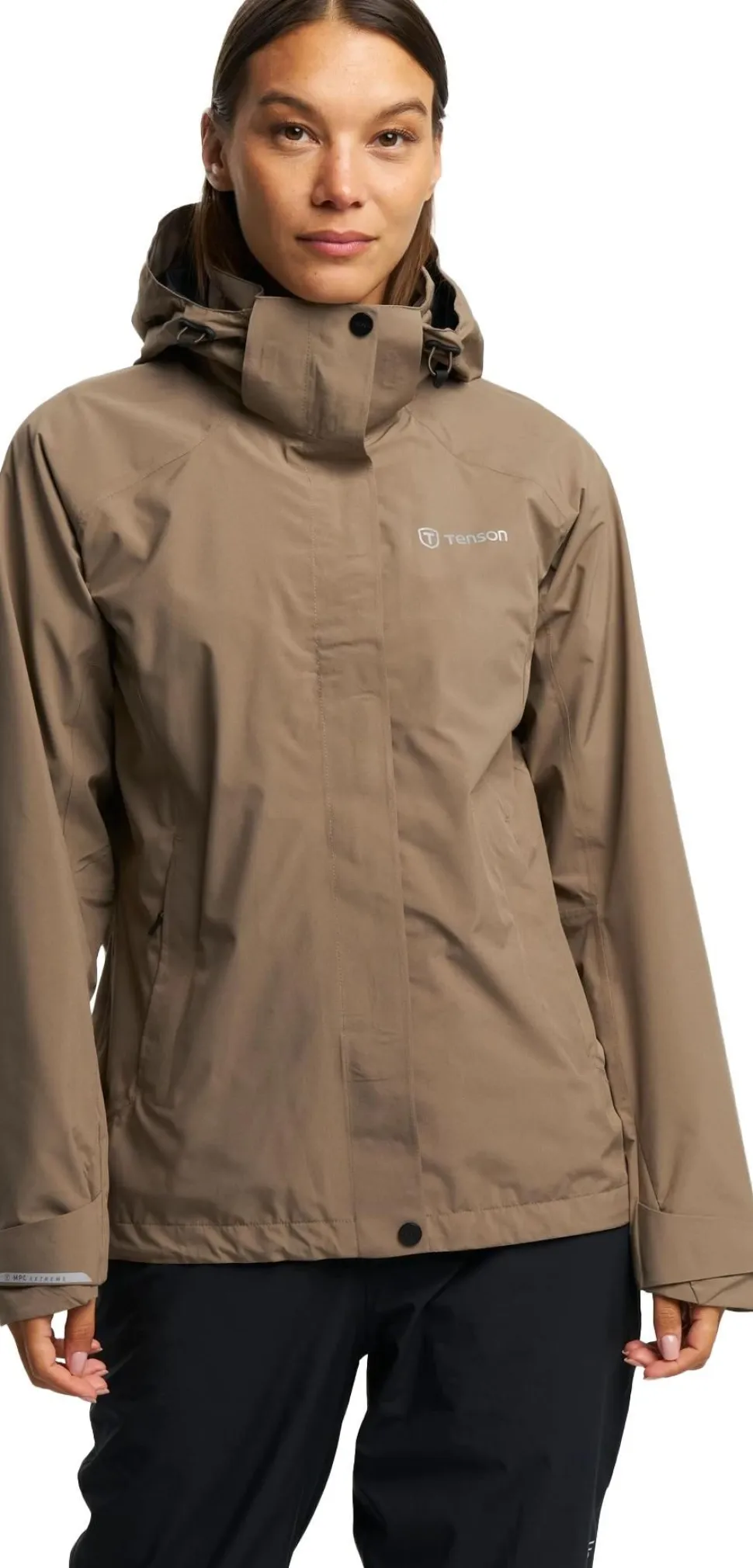 Tenson Women's Biscaya Storm Rain Jacket Brown