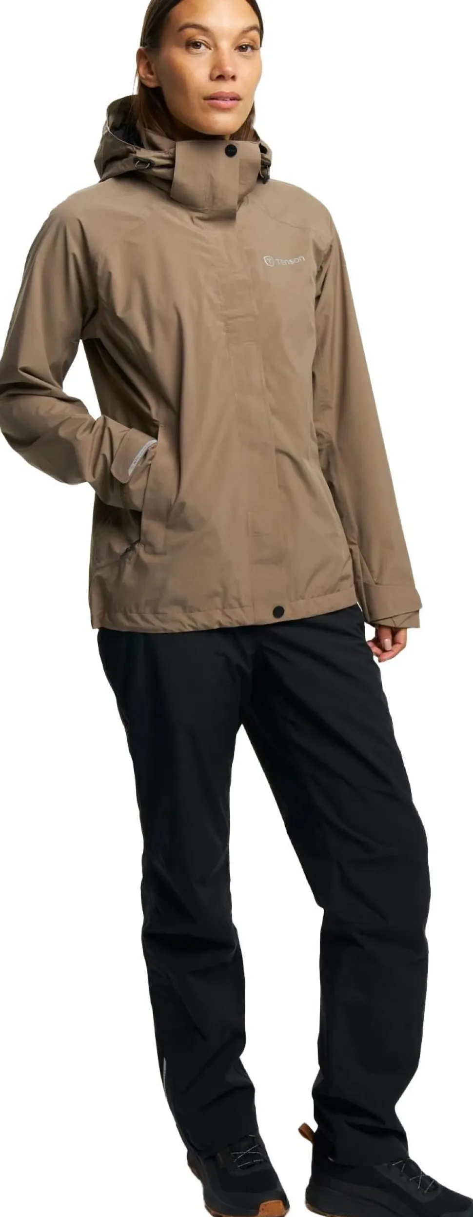 Tenson Women's Biscaya Storm Rain Jacket Brown