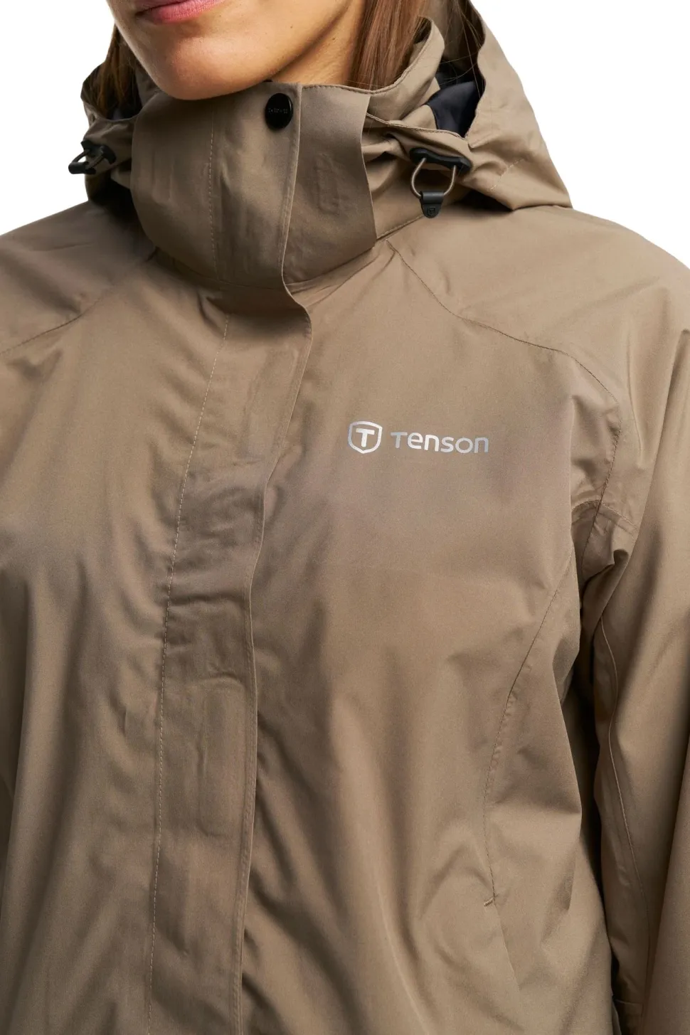 Tenson Women's Biscaya Storm Rain Jacket Brown