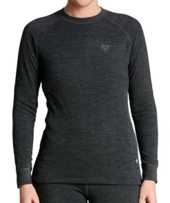 Termo Women's Wool Round Neck Ls Grey Melange