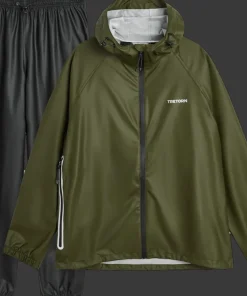 Tretorn Unisex Packable Rainbreaker Set Forest Green