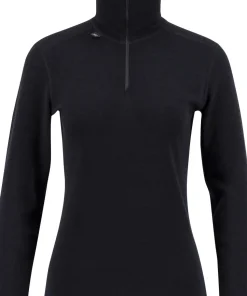 Ulvang Women's Comfort 200 Turtle Neck With Zip Black/Black