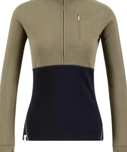 Ulvang Women's Peak Field Half Zip Midlayer Bungee Grey/Navy Blue