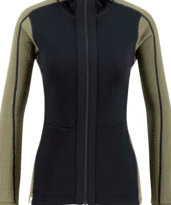 Ulvang Women's Peak Field Hooded Full Zip Midlayer Bungee Grey/Navy Blue