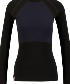 Ulvang Women's Peak Map Crew Baselayer Black/Navy Blue