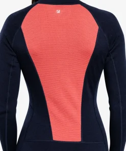 Ulvang Women's Peak Map Half Zip Baselayer Navy Blue/Mineral Red