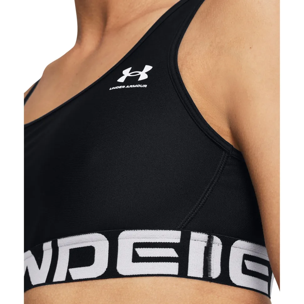 Under Armour Women's HeatGear® Armour Mid Branded Sports Bra Black