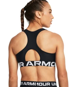 Under Armour Women's HeatGear® Armour Mid Branded Sports Bra Black