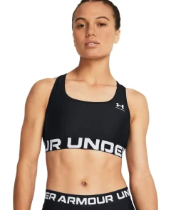 Under Armour Women's HeatGear® Armour Mid Branded Sports Bra Black