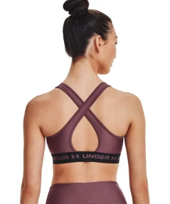 Under Armour Women's UA Crossback Mid Bra Ash Plum