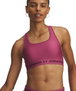 Under Armour Women's UA Crossback Mid Bra Fuchsia Dusk