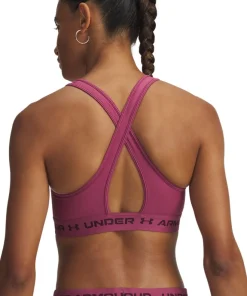 Under Armour Women's UA Crossback Mid Bra Fuchsia Dusk