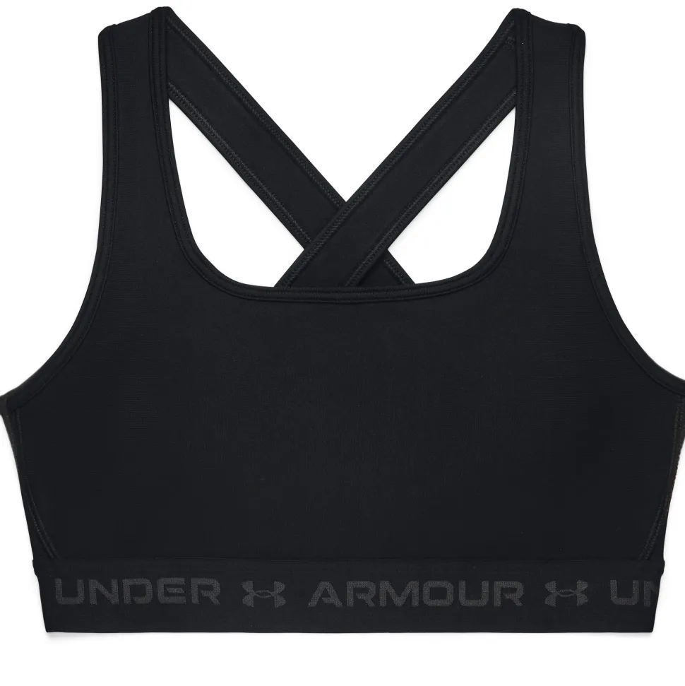 Under Armour Women's UA Crossback Mid Bra Black/Black/Jetgray