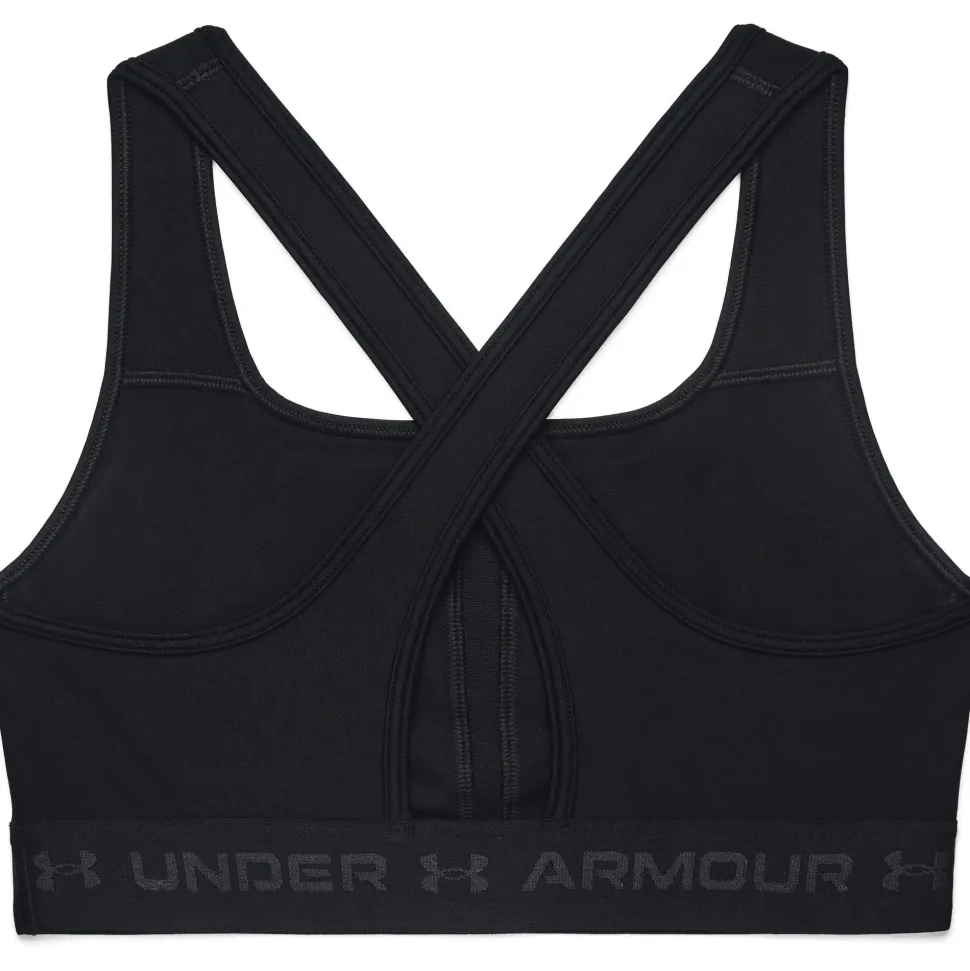 Under Armour Women's UA Crossback Mid Bra Black/Black/Jetgray
