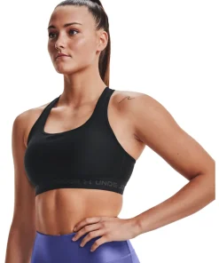 Under Armour Women's UA Crossback Mid Bra Black/Black/Jetgray
