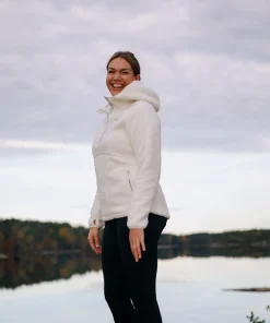 Urberg Women's Soft Pile Fleece Hoodie Cloud Dancer