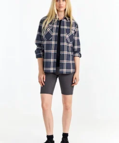 Urberg Women's Two Pocket Flanell Shirt Blue Nights/huckleberry
