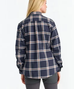 Urberg Women's Two Pocket Flanell Shirt Blue Nights/huckleberry