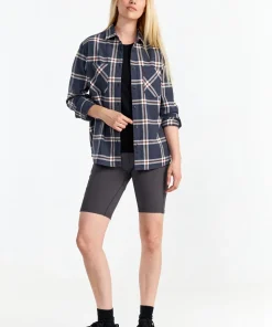 Urberg Women's Two Pocket Flanell Shirt Blue Nights/huckleberry