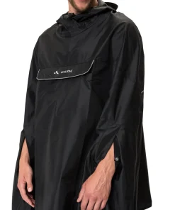 VAUDE Unisex Valdipino Rain Poncho Black