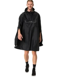 VAUDE Unisex Valdipino Rain Poncho Black