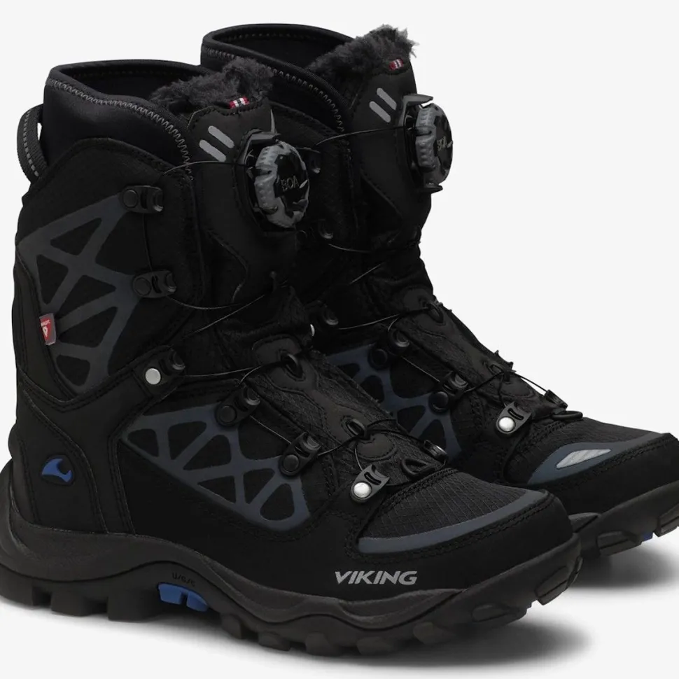 Viking Footwear Unisex Constrictor III High Waterproof Boa Black/Silver
